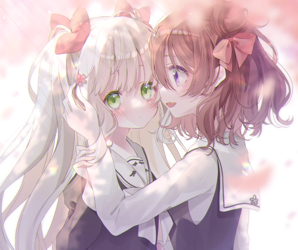 百合大法好##百 合##橘里橘气##动漫美图##动漫壁纸# 太可爱了喵!