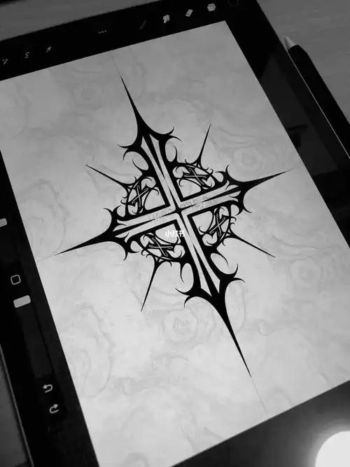 十字77纹身手稿