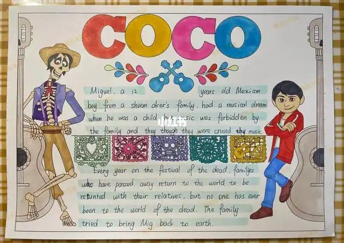 寻梦环游记英文手抄报英语电影手抄报