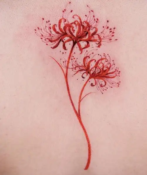彼岸花纹身合集西安纹身佳佳刺青