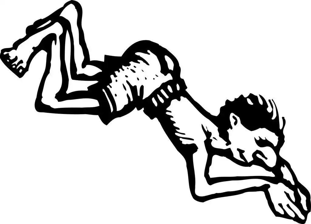 男子跳水的矢量插画