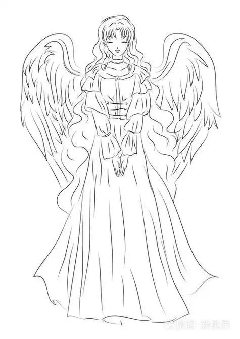 strong>天使 /strong>怎么画天使简笔画彩