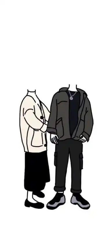 卡通抠图情侣小人