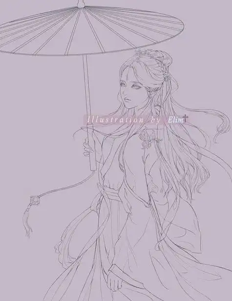 白素贞简笔画白素贞简笔画全身