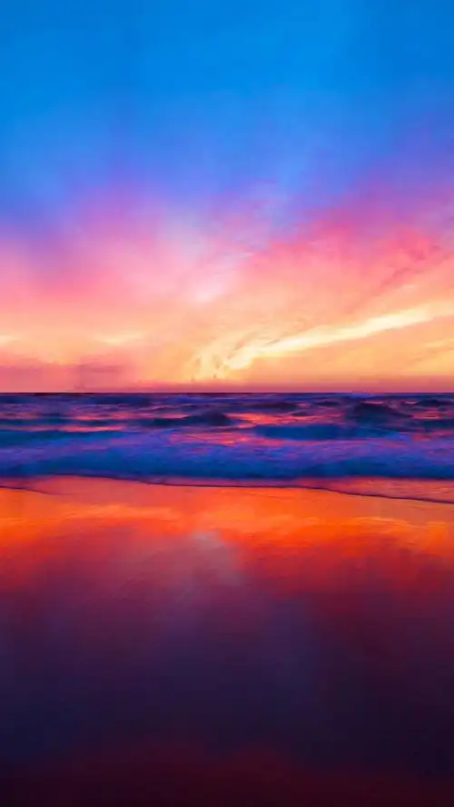 梦幻黄昏落日天空h5背景