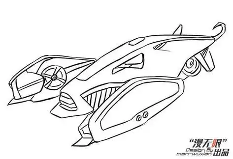 未来汽车简笔画未来汽车简笔画科幻