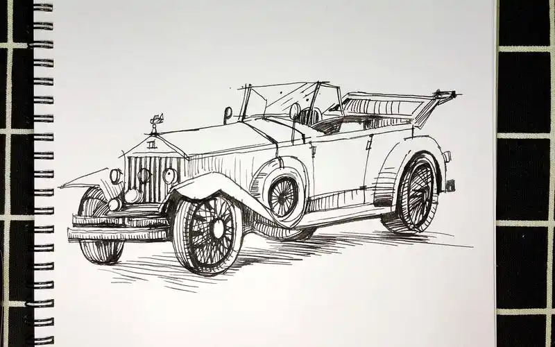 【速写】速写慢速教程——老爷车 part 2_哔哩哔哩 (゜-゜)つロ 干杯