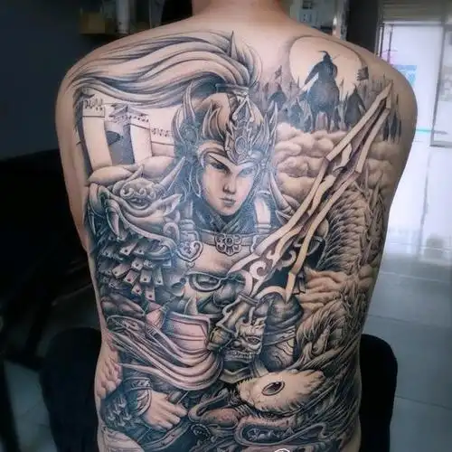 满背赵云完工前后一个月时间,_纹身吧社区 - 纹身大咖