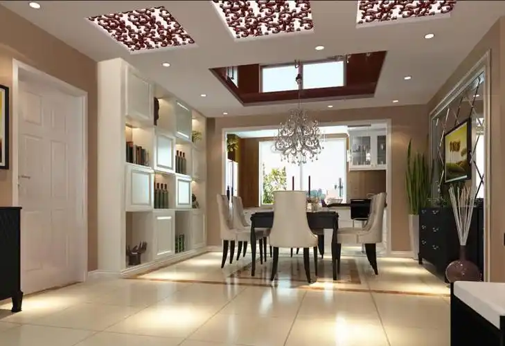现代简约三居室餐厅吊顶装修效果图欣赏