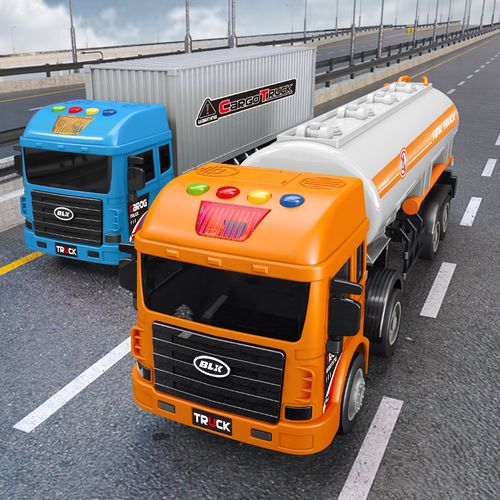 儿童大号油罐车模型仿真运输车货柜车男孩男童汽车宝宝工程车玩具