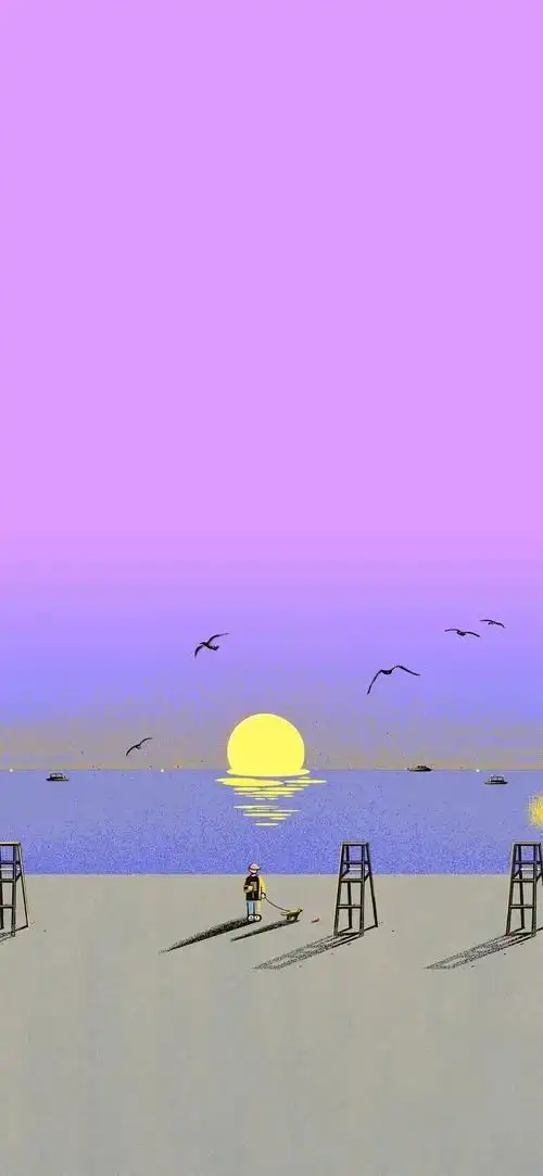 请问大家有没有类似这样的半屏壁纸