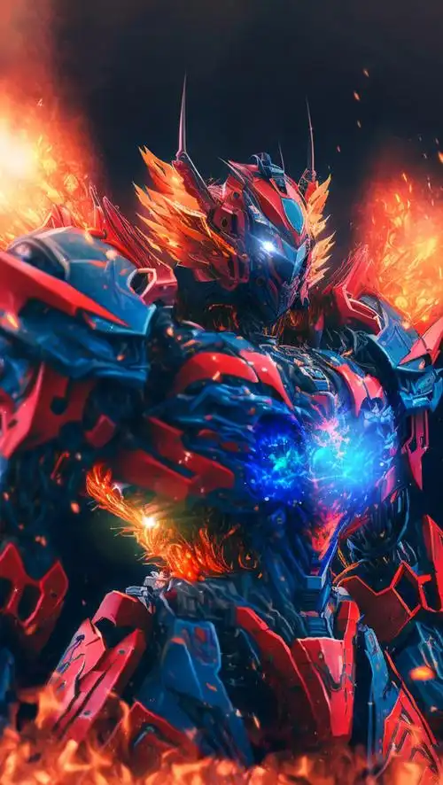 火焰与机甲的魅力,每天送你一张动态壁纸
