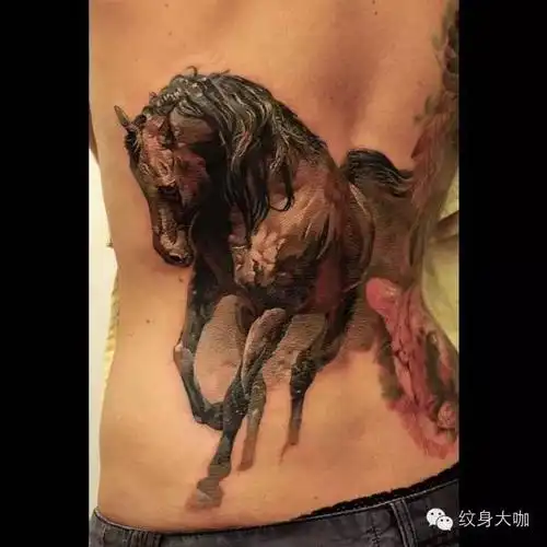 纹身图案素材第90期〕骏马奔腾_纹身百科 - 纹身大咖