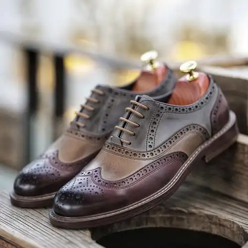 布洛克雕花男士皮鞋巴洛克欧式复古西装英伦风真皮正装皮鞋