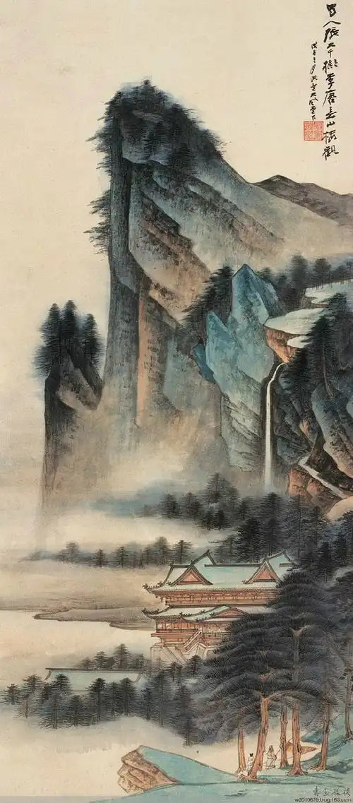 国画大师张大千精品山水画欣赏