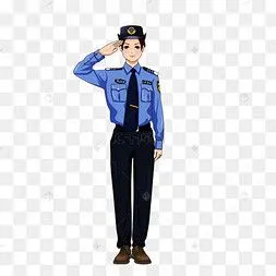 敬礼的女警察