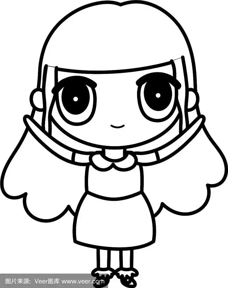 小朋友可爱的小女孩动漫卡通人物