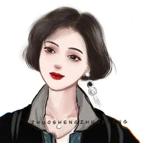 2021手绘短发红衣服女孩头像 手绘头像图片大全 -【爱个性】