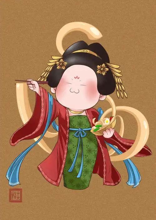 用q版的仕女画风重新定义陕西十大怪,可爱的十个小姑娘陕西十大怪q版