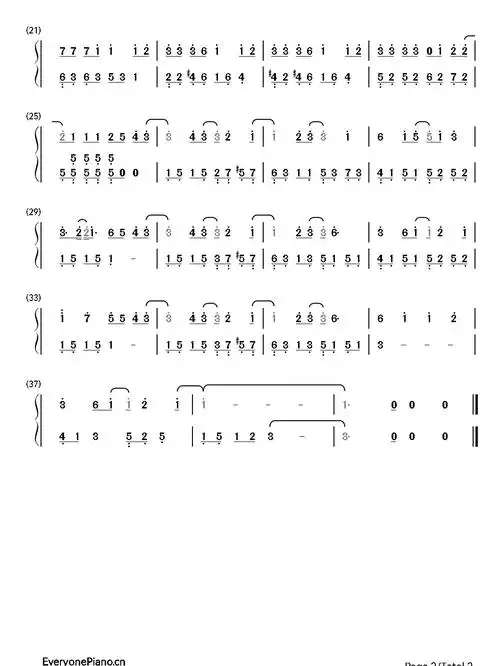 周杰伦《告白气球》完整钢琴简谱