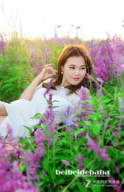 别样薰衣草,花海一女生