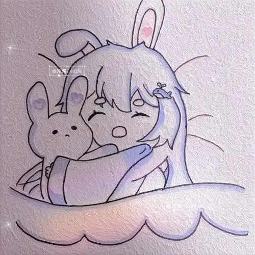 动漫女生简笔画含过程色号