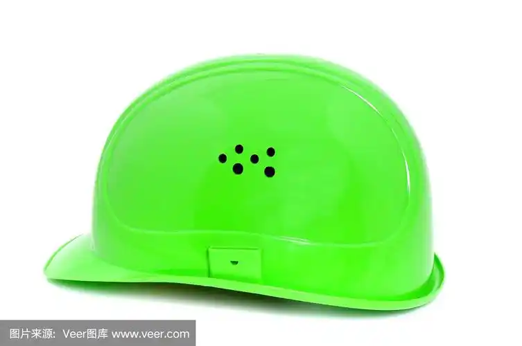安全帽,水平画幅,绿色,无人,白色背景