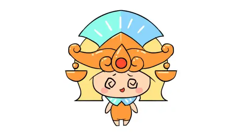 十二星座q版萌图简笔画天秤座