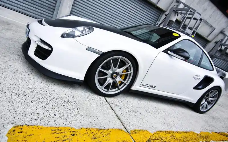 保时捷白色高端大气炫酷跑车桌面壁纸