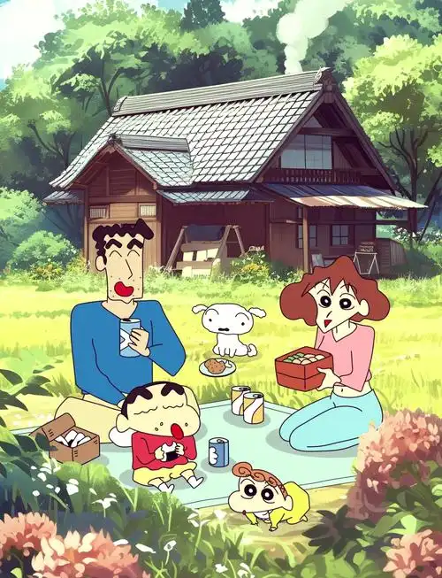 🌱蜡笔小新草地度假壁纸🌾