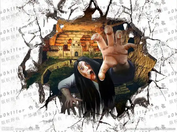 3d立体画古墓女鬼图片