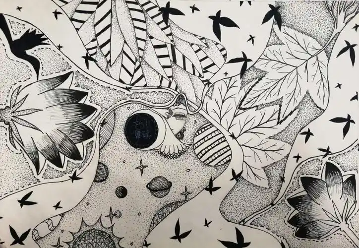 省实验文博初一美术优秀作品——单色装饰画(上篇)