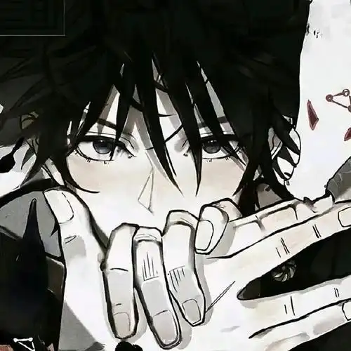 冷酷的黑白男生头像