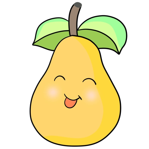 夏日解渴卡通甜梨水果图片