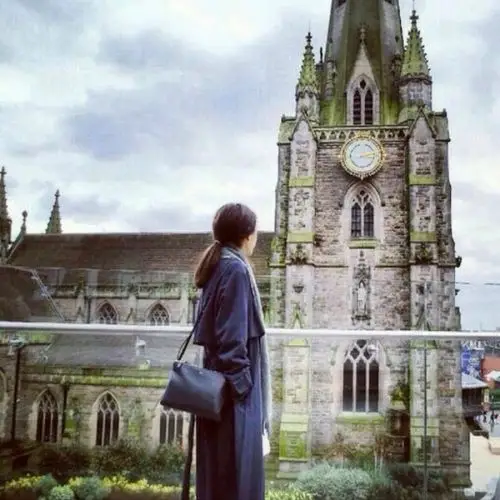 文艺范小清新女生背影头像