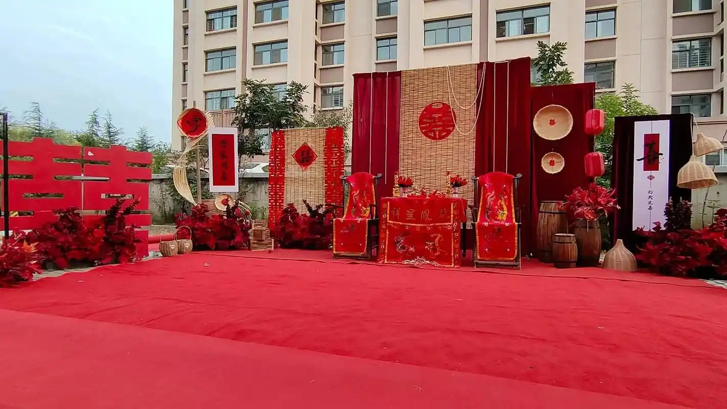 新泰新中式早拜堂布置.超火早拜堂布置yyds#场景布置 #喜 - 抖音