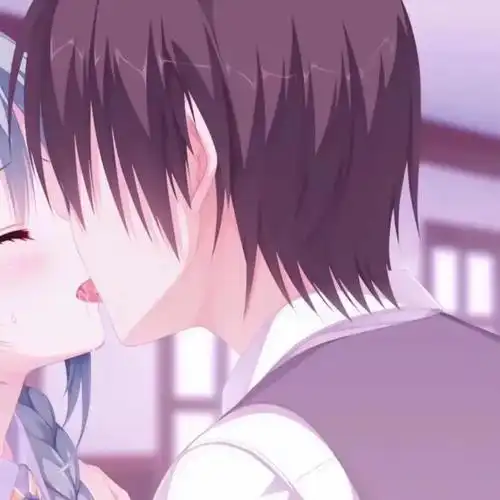 动漫头像接吻的一人一半超污