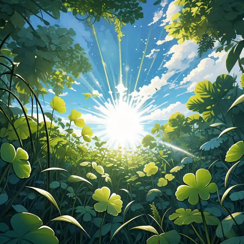 阳光下的四叶草微信头像🌞✨