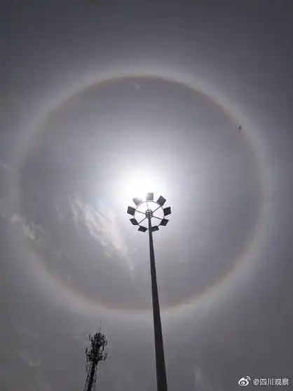 成都雨后日晕##成都日晕
