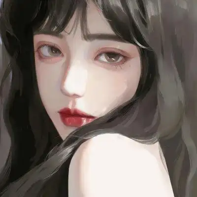 女生头像干净高冷插画 高清好看超美超有气质的手绘女生头像图片_女生