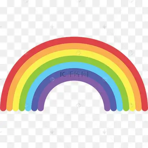 七色美丽卡通彩虹图片