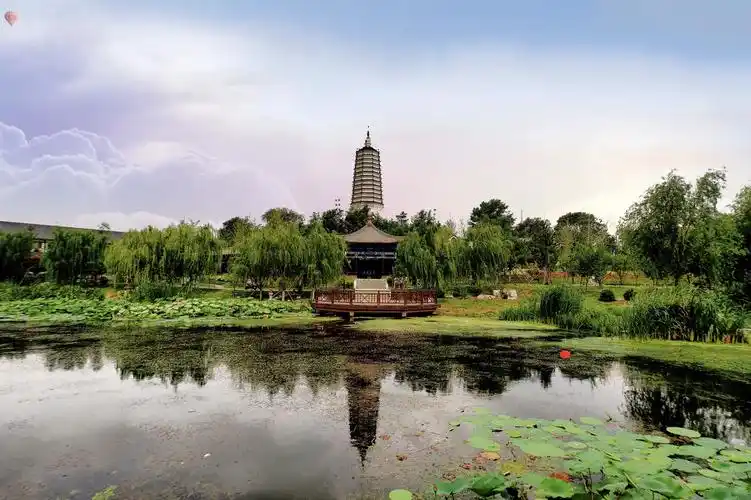 盛京八景之一塔湾夕照
