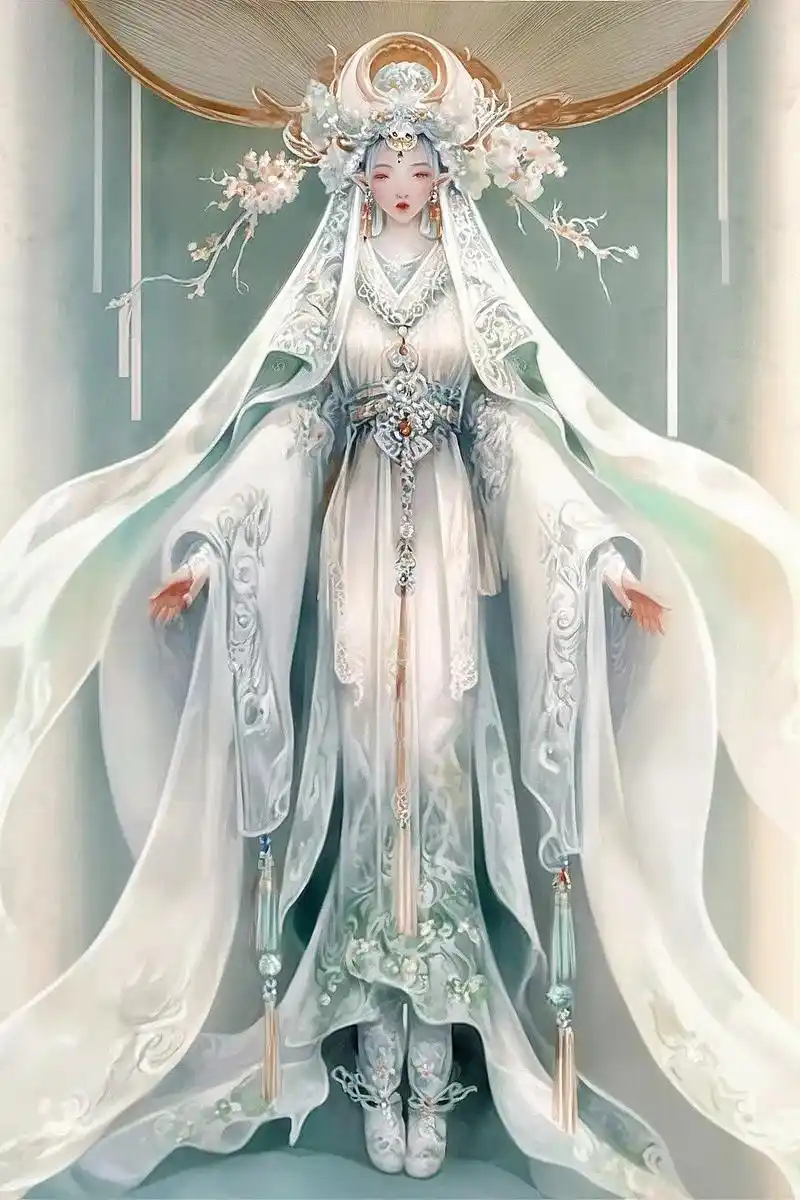 古风妆造,中国风汉服穿搭设计.