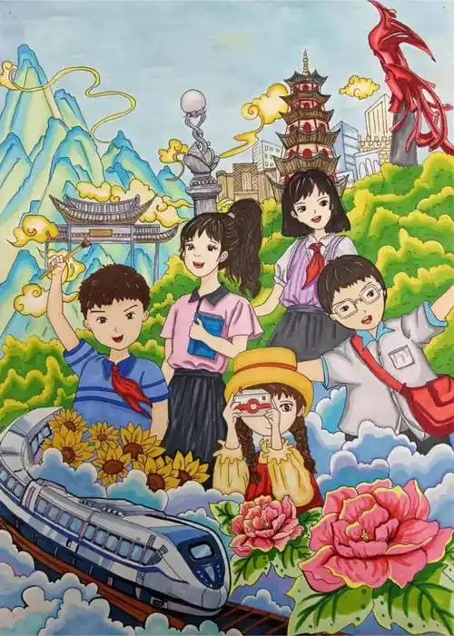 十而励——我心目中的儿童友好城市"主题绘画比赛作品展示(高年级组)