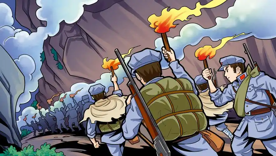 央视第一套《开学第一课》晚会节目插图——红军长征故事篇|插画|商业