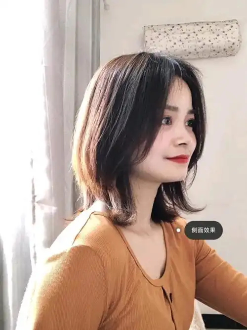 方脸发型|齐肩中长发16中长发型打理脸型:下颚骨宽大_圈子-新氧美容