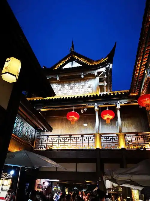 成都锦里古街夜景