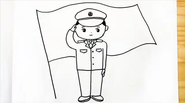 你们辛苦了|学画军人简笔画军人简笔画军人简笔画全身敬礼