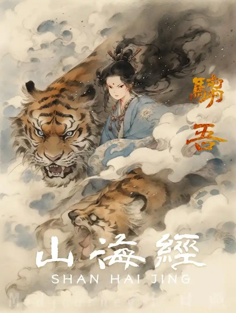 山海经异兽录|瑞兽驺吾,第一张超爱!