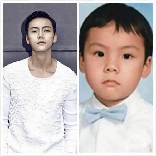 还好高圆圆不是个男生,从她小时候的照片看,发际线高得令人震惊,发型